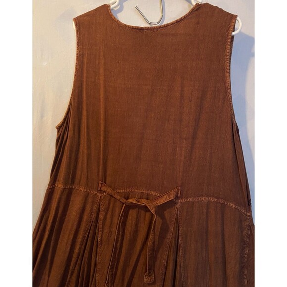 VTG M.P.H 90s Boho Hippie Embroidered Whimsical Festive Maxi Dress 1X  Flaws - Picture 10 of 11